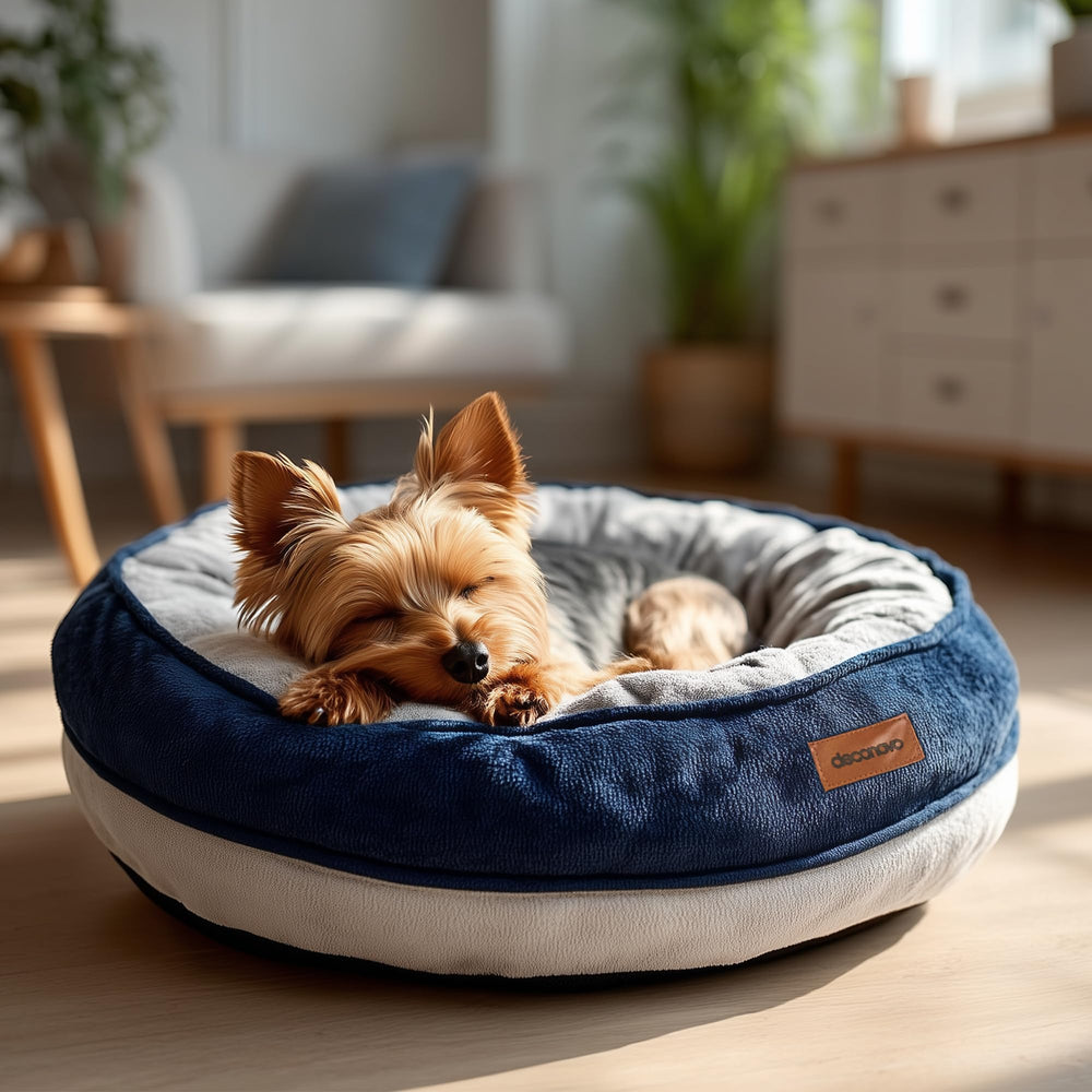 Deconovo cama para perros pequeños, donut impermeable, uso interior.
