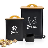 Dekosilave contenedor grande para comida de gatos con tapa hermética mantiene frescura.