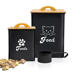 Dekosilave contenedor grande para comida de gatos con tapa hermética mantiene frescura.
