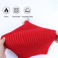Gorro Delifur para perro crochet rojo, tejido suave para uso diario