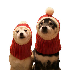 Gorro navideño Delifur para perro con pompón, perfecto para paseos fríos