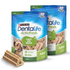 DentaLife ActivFresh masticables sabor pollo para perros pequeños, ayuda a refrescar el aliento.