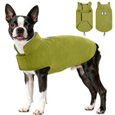 DENTRUN capa para perro, vista frontal, doble cara para mayor calor.