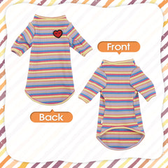 DENTRUN camisa de gato rayas verde esmeralda, ajuste suave para razas sin pelo.