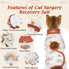 DENTRUN mono para gato evita lamidas en la frente, ideal durante la recuperación.