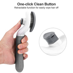 Depets botón de limpieza elimina el pelo con un clic.