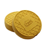 design LAB Stranger Things waffles: vista frontal de los dos juguetes para perro, ideal para juego doméstico.
