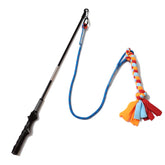 Dewonch palo flirt interactivo para perros, 35 pulgadas, ideal para ejercicio al aire libre.