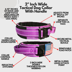 Cierre metálico resistente en DEZIZEUSK9 collar táctico para perros grandes