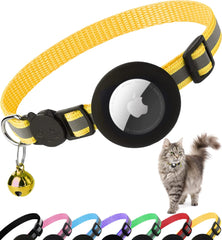 Dgerp collar AirTag reflectante para localizar al gato con facilidad