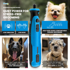 Diamondg afilador de uñas para perros autonomía de 4 horas para sesiones prolongadas.