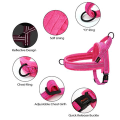Arnés Didog sin tirones con anillo delantero para control durante entrenamientos.