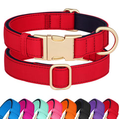Didog collar para perro acolchado suave en rojo, cómodo para paseos diarios