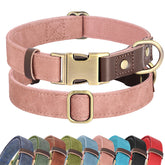 Collar Didog PU suave rosa para perros pequeños, cómodo en paseos diarios.