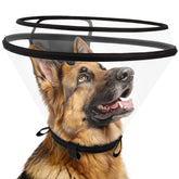 Didopet collar cono quirúrgico transparente, visión amplia para comer sin estrés