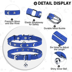 DILLYBUD collar con campana azul para localizar al gato.