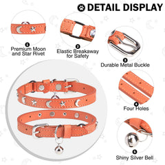 DILLYBUD collar gatero ajustable 7-9 pulgadas para un ajuste cómodo.