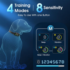 DinJoo collar modos de entrenamiento para perros
