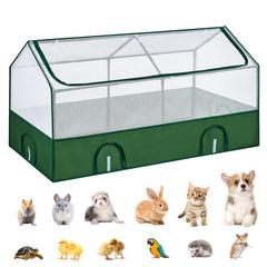 Dinmo Playpen para conejos de interior con suelo impermeable, fácil limpieza diaria