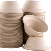Disco Pets: tazón desechable 8 oz en kraft para comidas rápidas y limpias.