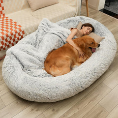 Cama DMTINTA grande para perro y humano, 71x45, espacio cómodo para compartir