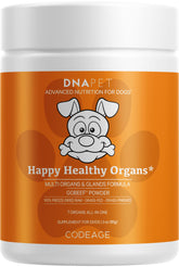 DNA PET bolsa de suplemento multiórganos para perros que apoya pelaje y energía.
