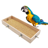 Taza de alimentación para aves con percha de madera Dnoifne, para comer y posarse