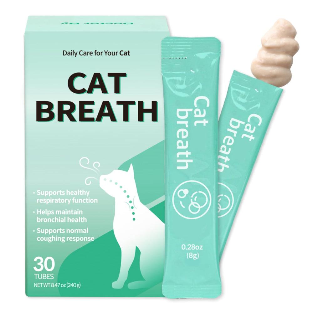 Doctor By Cat Breath envase individual con 30 dosis para soporte respiratorio diario.