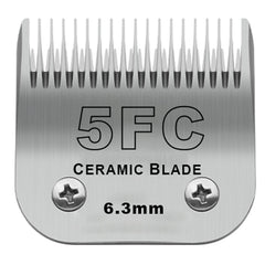 Cuchilla cerámica DODAER 5FC en detalle, corte de 6,3 mm para cuidado del pelaje