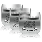 Hojas cerámicas 4FC DODAER tres pack, corte de 9,5 mm para mascotas