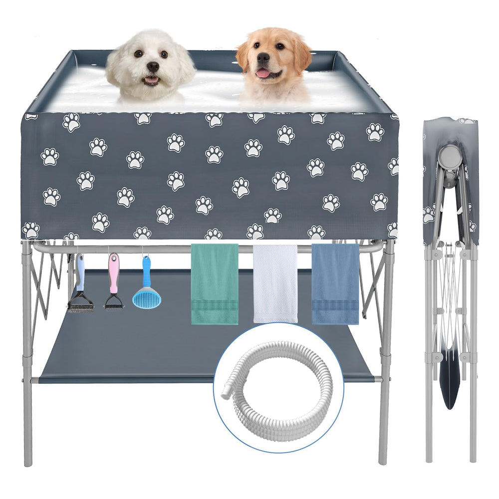 Doerpuz banera para perros con espacio amplio para baños comodos y sin esfuerzo