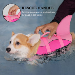 Dogcheer asa de rescate en chaleco salvavidas para facilitar rescate.
