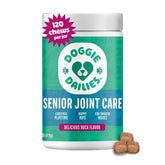 Doggie Dailies en botella, sabor pato, apoyo diario a las articulaciones de perros.