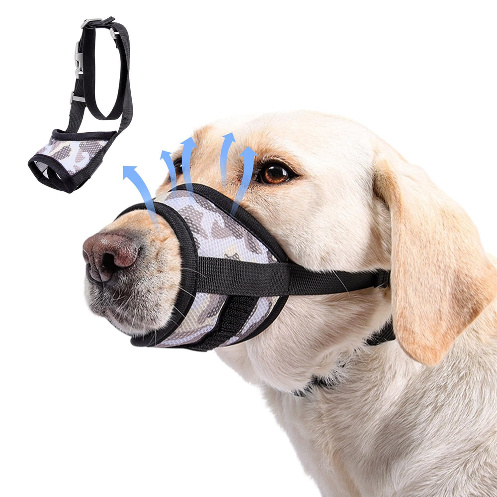 DoggieKit mordaza de malla de aire para perros, permite respirar con comodidad durante paseos.