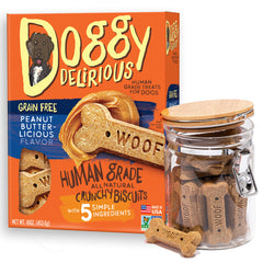 Doggy Delirious golosinas de patata dulce y calabaza, premio sabroso para entrenar.