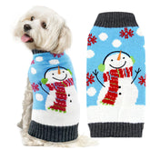 DOGGYZSTYLE suéter para perros con muñeco de nieve azul, ideal para fiestas