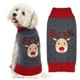 DOGGYZSTYLE suéter navideño para perro con reno gris, festivo y cómodo.