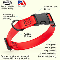 Dogline collar Biothane con cierre rápido, fácil de poner.