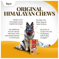 Dogsee Himalayan Yak Cheese con fresa, barra grande, textura dura para limpieza dental