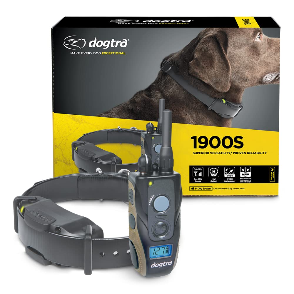 Dogtra 1900S emisor ergonómico para entrenamiento cómodo y preciso.