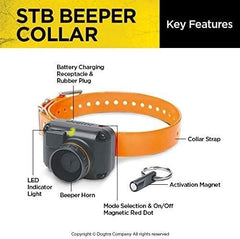 Dogtra STB Beeper Collar con corneta apuntando hacia abajo para menor enganche