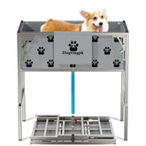 Dogvingpk banera para perros elevada con estructura de acero, facilita el baño sin doblarte.