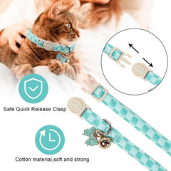 DOGWONG collar con estampado de flores verde, diseño diario y seguro