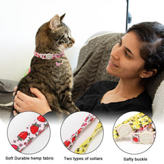 Collar DOGWONG 2-pack para gato, cambia fácilmente el look de tu mascota.