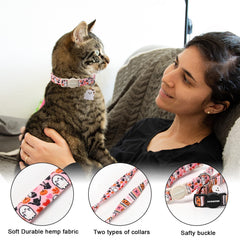 Collar DOGWONG para gatos con cierre seguro, evita extravíos