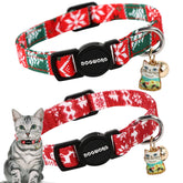 DOGWONG collar para gatos rojo con cascabel y ajuste cómodo para localizar a tu mascota