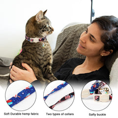 DOGWONG collar con hebilla liberación, seguridad para gatos y mascotas pequeñas.