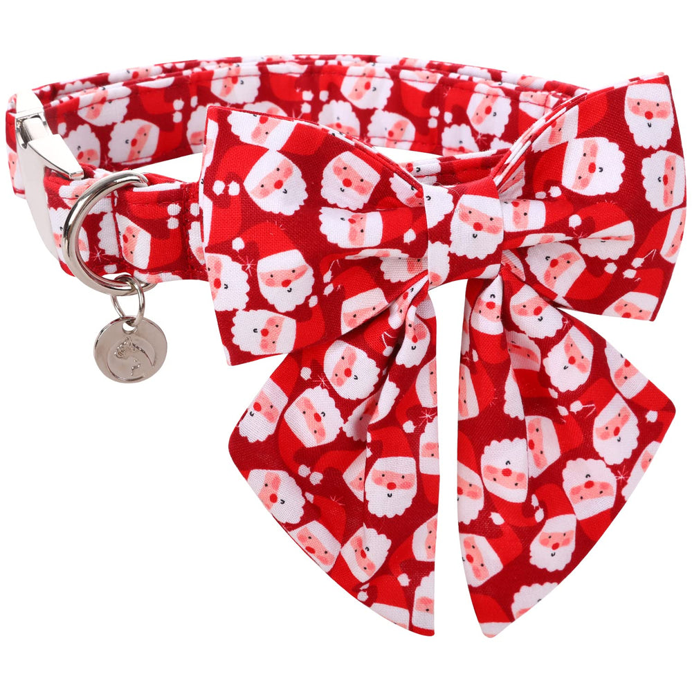 DogWong collar navidad lazo marinero; ideal para fotos festivas y paseos con estilo.