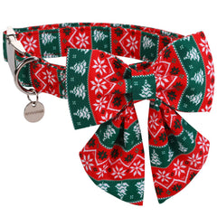 Collar DOGWONG navidad con lazo marinero, ideal para paseos festivos