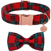 DOGWONG collar navidad lazo: look festivo para fotos navideñas de tu perro.